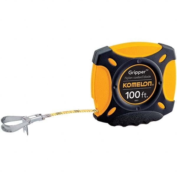 Komelon - 100' x 3/8" Yellow Blade Tape Measure - Eagle Tool & Supply