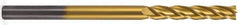 Atrax - 1", 3" LOC, 1" Shank Diam, 6" OAL, 4 Flute, Solid Carbide Square End Mill - Single End, TiN Finish, Spiral Flute, 30° Helix, Centercutting, Right Hand Cut, Right Hand Flute - Eagle Tool & Supply