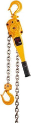 Harrington Hoist - 6,000 Lb Lifting Capacity, 10' Lift Height, Lever Hoist - Made from Chain, 69 Lb Avg Pull to Lift Rated Load, 1 Chain - Eagle Tool & Supply