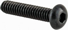 Value Collection - #3-48 UNC Hex Socket Drive, Button Screw - Alloy Steel, Black Oxide Finish, Fully Threaded, 1/2" Length Under Head - Eagle Tool & Supply