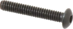 Value Collection - #5-40 UNC Hex Socket Drive, Button Screw - Alloy Steel, Black Oxide Finish, Fully Threaded, 3/4" Length Under Head - Eagle Tool & Supply