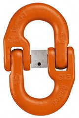 Pewag - G80 Grade Dacromet Alloy Steel Non-Removable Coupling Link - 1/2" Diameter, 15,000 Lb Load Limit - Eagle Tool & Supply