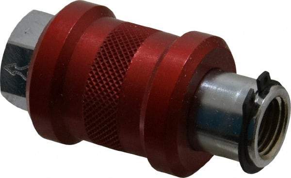 Legris - 1/4" Pipe, FNPT x FNPT, Nickel Plated Brass Standard Slide Valve - 230 Max psi, Anodized Aluminum Sleeve - Eagle Tool & Supply