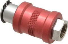 Legris - 3/8" Pipe, FNPT x FNPT, Nickel Plated Brass Standard Slide Valve - 230 Max psi, Anodized Aluminum Sleeve - Eagle Tool & Supply
