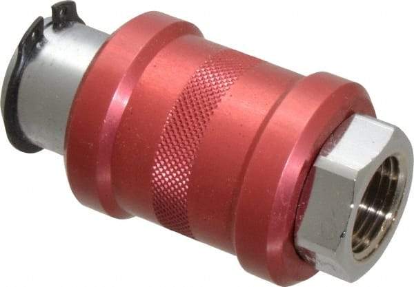 Legris - 1/2" Pipe, FNPT x FNPT, Nickel Plated Brass Standard Slide Valve - 230 Max psi, Anodized Aluminum Sleeve - Eagle Tool & Supply