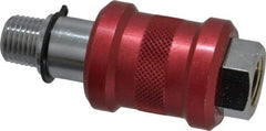 Legris - 1/4" Pipe, MNPT x FNPT, Nickel Plated Brass Standard Slide Valve - 230 Max psi, Anodized Aluminum Sleeve - Eagle Tool & Supply