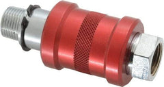 Legris - 3/8" Pipe, MNPT x FNPT, Nickel Plated Brass Standard Slide Valve - 230 Max psi, Anodized Aluminum Sleeve - Eagle Tool & Supply