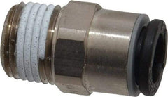 Legris - 6mm Outside Diam, 1/8 NPT, Nickel Plated Brass Push-to-Connect Tube Male Connector - 290 Max psi, Tube to Male NPT Connection, Buna Nitrile O-Ring - Eagle Tool & Supply