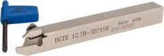 Iscar - External Thread, 0.118" Min Groove Width, 4.7" OAL, Right Hand Indexable Grooving Cutoff Toolholder - 0.094 Seat Size, 1/2" Shank Height x 1/2" Shank Width, DG.. Insert Style, DGT Toolholder Style, Series Do-Grip - Eagle Tool & Supply