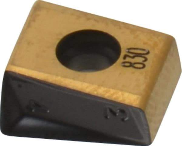Iscar - T490 LNHT080404 Grade IC830 Carbide Milling Insert - TiAlN/TiN Finish, 0.1669" Thick, 0.4mm Corner Radius - Eagle Tool & Supply