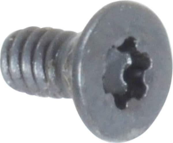 Camcar - #4-40 UNC Torx Plus Drive, 82° Flat Screw - Alloy Steel, Black Oxide Finish, Fully Threaded, 1/4" OAL - Eagle Tool & Supply
