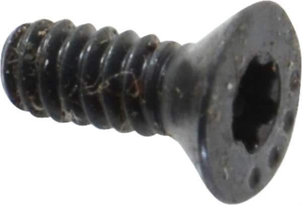 Camcar - #6-32 UNC Torx Plus Drive, 82° Flat Screw - Alloy Steel, Black Oxide Finish, Fully Threaded, 3/8" OAL - Eagle Tool & Supply