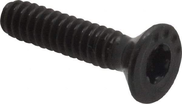 Camcar - #6-32 UNC Torx Plus Drive, 82° Flat Screw - Alloy Steel, Black Oxide Finish, Fully Threaded, 5/8" OAL - Eagle Tool & Supply