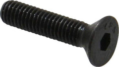 Value Collection - #10-32 UNF Hex Socket Drive, 82° Flat Screw - Alloy Steel, Black Oxide Finish, Fully Threaded, 7/8" OAL - Eagle Tool & Supply
