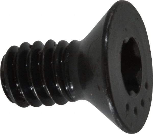 Camcar - 1/4-20 UNC Torx Plus Drive, 82° Flat Screw - Alloy Steel, Black Oxide Finish, Fully Threaded, 1/2" OAL - Eagle Tool & Supply