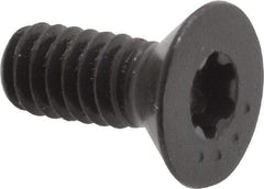 Camcar - 1/4-20 UNC Torx Plus Drive, 82° Flat Screw - Alloy Steel, Black Oxide Finish, Fully Threaded, 5/8" OAL - Eagle Tool & Supply