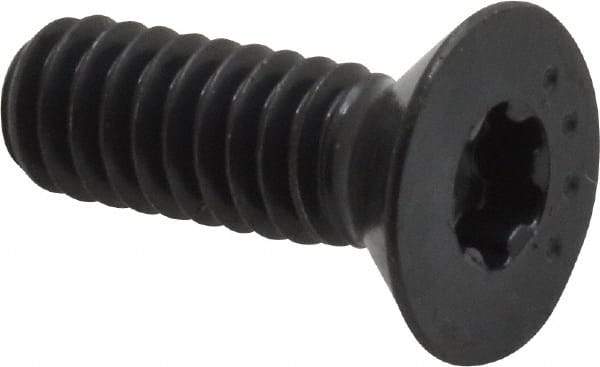 Camcar - 1/4-20 UNC Torx Plus Drive, 82° Flat Screw - Alloy Steel, Black Oxide Finish, Fully Threaded, 3/4" OAL - Eagle Tool & Supply