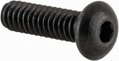 Value Collection - #2-56 UNC Hex Socket Drive, Button Screw - Alloy Steel, Black Oxide Finish, Fully Threaded, 5/16" Length Under Head - Eagle Tool & Supply