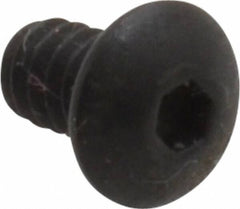 Value Collection - #4-40 UNC Hex Socket Drive, Button Screw - Alloy Steel, Black Oxide Finish, Fully Threaded, 3/16" Length Under Head - Eagle Tool & Supply