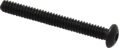 Value Collection - #4-40 UNC Hex Socket Drive, Button Screw - Alloy Steel, Black Oxide Finish, Fully Threaded, 1" Length Under Head - Eagle Tool & Supply