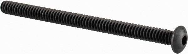 Value Collection - #6-32 UNC Hex Socket Drive, Button Screw - Alloy Steel, Black Oxide Finish, Fully Threaded, 2" Length Under Head - Eagle Tool & Supply