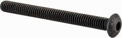 Value Collection - #8-32 UNC Hex Socket Drive, Button Screw - Alloy Steel, Black Oxide Finish, Fully Threaded, 1-3/4" Length Under Head - Eagle Tool & Supply