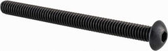 Value Collection - #8-32 UNC Hex Socket Drive, Button Screw - Alloy Steel, Black Oxide Finish, Fully Threaded, 2" Length Under Head - Eagle Tool & Supply