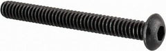 Value Collection - #10-24 UNC Hex Socket Drive, Button Screw - Alloy Steel, Black Oxide Finish, Fully Threaded, 1-3/4" Length Under Head - Eagle Tool & Supply