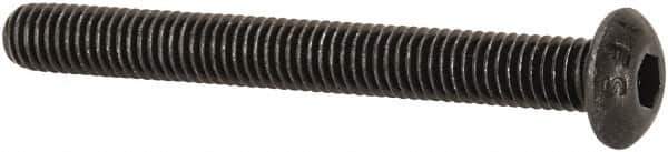 Value Collection - #10-32 UNF Hex Socket Drive, Button Screw - Alloy Steel, Black Oxide Finish, Fully Threaded, 1-3/4" Length Under Head - Eagle Tool & Supply