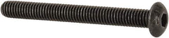 Value Collection - #10-32 UNF Hex Socket Drive, Button Screw - Alloy Steel, Black Oxide Finish, Fully Threaded, 1-3/4" Length Under Head - Eagle Tool & Supply