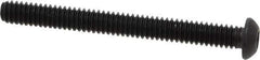 Value Collection - 1/4-20 UNC Hex Socket Drive, Button Screw - Alloy Steel, Black Oxide Finish, Fully Threaded, 2-1/2" Length Under Head - Eagle Tool & Supply