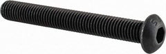 Value Collection - 1/4-28 UNF Hex Socket Drive, Button Screw - Alloy Steel, Black Oxide Finish, Fully Threaded, 2" Length Under Head - Eagle Tool & Supply