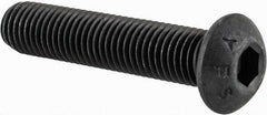 Value Collection - 5/16-24 UNF Hex Socket Drive, Button Screw - Alloy Steel, Black Oxide Finish, Fully Threaded, 1-1/2" Length Under Head - Eagle Tool & Supply