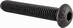 Value Collection - 3/8-16 UNC Hex Socket Drive, Button Screw - Alloy Steel, Black Oxide Finish, Fully Threaded, 2-1/4" Length Under Head - Eagle Tool & Supply