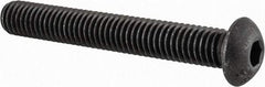 Value Collection - 3/8-16 UNC Hex Socket Drive, Button Screw - Alloy Steel, Black Oxide Finish, Fully Threaded, 2-3/4" Length Under Head - Eagle Tool & Supply