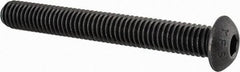 Value Collection - 3/8-16 UNC Hex Socket Drive, Button Screw - Alloy Steel, Black Oxide Finish, Fully Threaded, 3" Length Under Head - Eagle Tool & Supply
