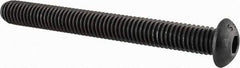 Value Collection - 3/8-16 UNC Hex Socket Drive, Button Screw - Alloy Steel, Black Oxide Finish, Fully Threaded, 3-1/2" Length Under Head - Eagle Tool & Supply