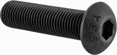 Value Collection - 3/8-24 UNF Hex Socket Drive, Button Screw - Alloy Steel, Black Oxide Finish, Fully Threaded, 1-1/2" Length Under Head - Eagle Tool & Supply