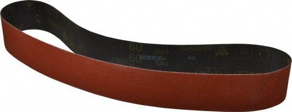 3M - 2-1/2" Wide x 48" OAL, 60 Grit, Ceramic Abrasive Belt - Ceramic, Medium, Coated, YF Weighted Cloth Backing, Wet/Dry, Series 777F - Eagle Tool & Supply