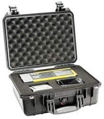 Pelican Products, Inc. - 13" Wide x 13" Deep x 6-53/64" High, Clamshell Hard Case - Black, Plastic - Eagle Tool & Supply