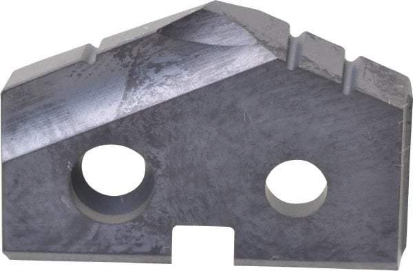 Allied Machine and Engineering - 27/32" Diam x 5/32" Thick, Seat Code 1, 132° Included Angle Spade Drill Insert - TiAlN Coated, Carbide, Grade K20, Series T-A - Eagle Tool & Supply