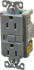 Cooper Wiring Devices - 1 Phase, 5-15R NEMA, 125 VAC, 15 Amp, Self Grounding, GFCI Receptacle - 2 Pole, Back and Side Wiring, Tamper Resistant, Specification Grade - Eagle Tool & Supply