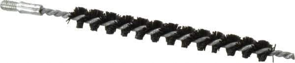 Schaefer Brush - 3" Brush Length, 5/16" Diam, Nylon Single Stem, Single Spiral Condenser Tube Brush - 4-1/2" Long, Nylon, 8-32 Male Connection - Eagle Tool & Supply