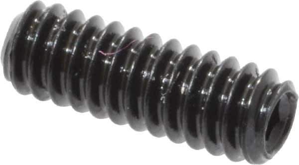 Made in USA - #2-56 UNC, 1/4" Length Under Head, Cup Point Set Screw - Grade 8 Alloy Steel, 0.035" Key - Eagle Tool & Supply
