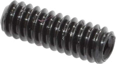 Made in USA - #2-56 UNC, 1/4" Length Under Head, Cup Point Set Screw - Grade 8 Alloy Steel, 0.035" Key - Eagle Tool & Supply