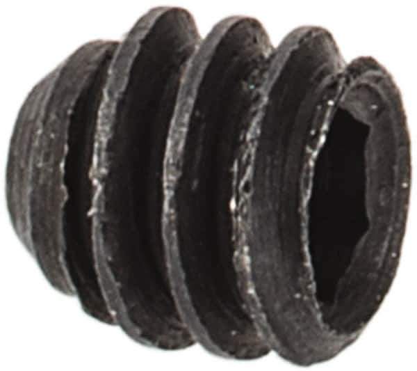 Made in USA - #3-48 UNC, 3/32" Length Under Head, Cup Point Set Screw - Grade 8 Alloy Steel, 0.05" Key - Eagle Tool & Supply