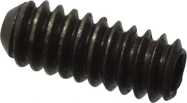 Made in USA - #3-48 UNC, 1/4" Length Under Head, Cup Point Set Screw - Grade 8 Alloy Steel, 0.05" Key - Eagle Tool & Supply