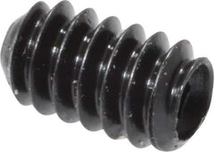 Made in USA - #4-40 UNC, 3/16" Length Under Head, Cup Point Set Screw - Grade 8 Alloy Steel, 0.05" Key - Eagle Tool & Supply