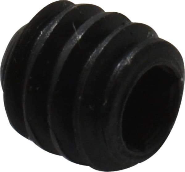 Made in USA - #5-40 UNC, 1/8" Length Under Head, Cup Point Set Screw - Grade 8 Alloy Steel, 1/16" Key - Eagle Tool & Supply