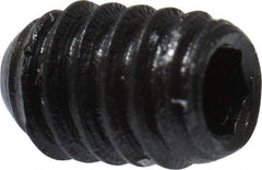 Made in USA - #5-40 UNC, 3/16" Length Under Head, Cup Point Set Screw - Grade 8 Alloy Steel, 1/16" Key - Eagle Tool & Supply